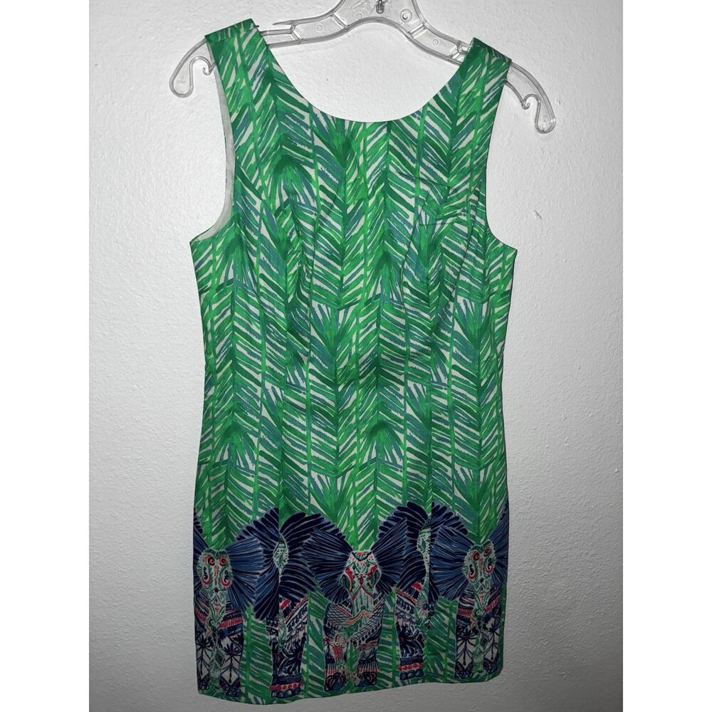 Lilly Pulitzer Mila Shift Dress New 2 Toucan Green Elephants Costa Verde
